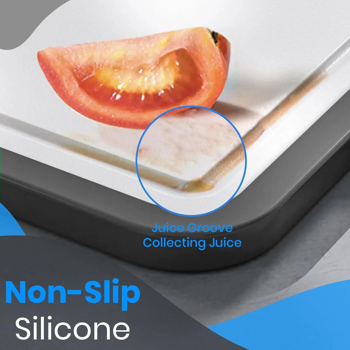 Double-Sided Stainless Steel Cutting Board 16X11 Inch - Stainless Steel-Wheat Straw PP Dishwasher Safe Chopping Board for Meat & Vegetables