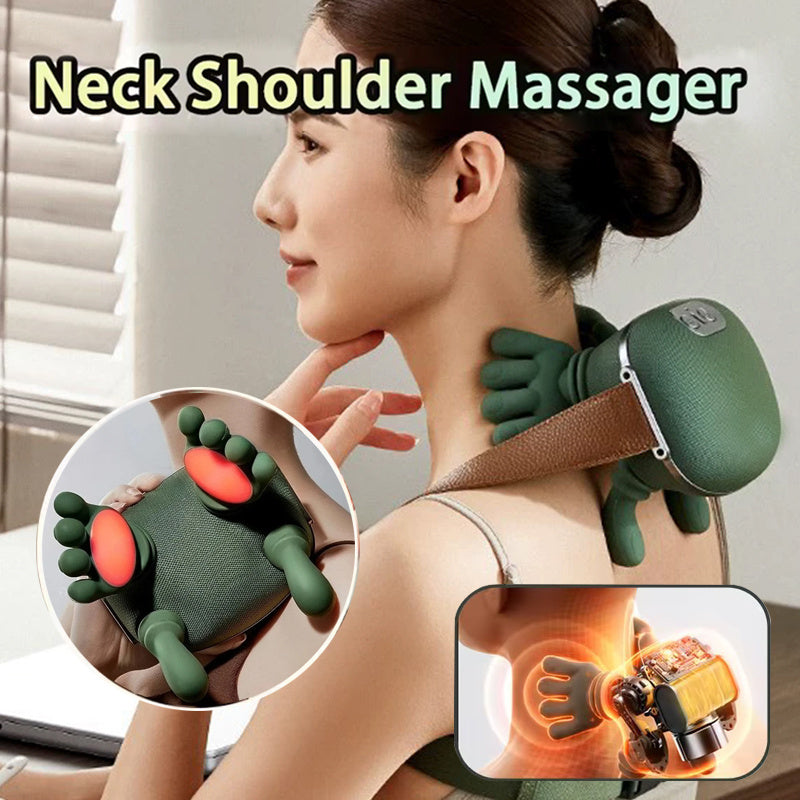 Bionic Heated Neck & Shoulder Massager Deep Kneading Pain Relie