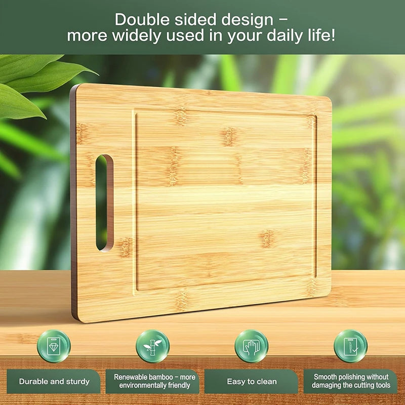 3-Pack Wooden Cutting Board Set Durable & Thick