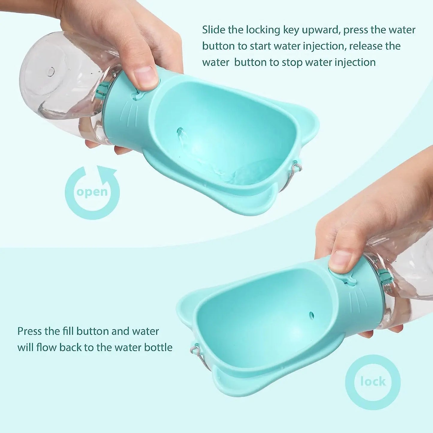 Portable Dog Water Bottle & Food Feeder